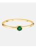 Diamant L'éternel Ring aus 375 Gelbgold mit Smaragd
