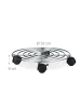 relaxdays Pflanzenroller in Silber - (H)6 x Ø 32 cm