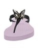 Uzurii Luxury Footwear platte hausschuhe Selena Butterfly Silver in taupe