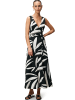 Zero  Jerseykleid mit Wickeloptik in BlackCream