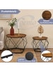 Coemo 2-er Set Couchtisch Duett Metall und Holzwerkstoff in Braun