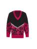 VIRITA Women Strickpullover in Pink Schwarz