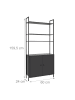 relaxdays Bücherregal in Schwarz - (B)60 x (H)159,5 x (T)24 cm
