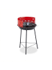 relaxdays Holzkohlegrill in Schwarz/ Rot - Ø 37 cm