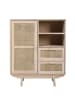 SalesFever Sideboard 70 cm im skandinavischen Design mit Rattan-Front und Stauraum in Natur
