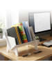 relaxdays Bücherregal in Weiß – (H)23,5 x (B)39 x (T)26 cm