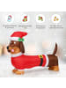 COSTWAY Aufblasbarer Weihnachtsdackel in Bunt