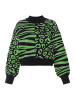 Sookie Damen Sweater in SCHWARZ LIMETTENGRÜN