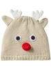 tectake Gestrickte Weihnachtsmütze in Beige, beige