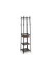 relaxdays Garderobenständer in Schwarz/ Grau - (B)43 x (H)181 x (T)43 cm