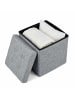 relaxdays Faltbarer Sitzhocker in Grau - 38 cm