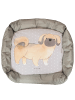 Mr. & Mrs. Panda Hundekorb Pekingese Lebensretter ohne Spruch in Grau Pastell