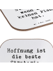 Mr. & Mrs. Panda Glasuntersetzer Spruch Hoffnung Strategie mit S... in Weiß