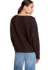 Zero  Strickpullover mit Fledermausärmeln in Dark Brown Melange
