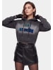 myMo ROCKS Women Hoodie in Light Grey Stone Wash