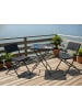 Beliani 3-tlg Bistro Set TRAPPETO in Schwarz