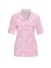 GOLDNER Druckpoloshirt Pikee-Druckpoloshirt in pink / weiß