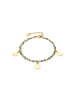 Luxenter Armband aus 925er Sterlingsilber und blau lackiertem mit 18K Gelbgold-Finish