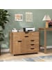 COSTWAY Rollcontainer mit 5 Schubladen 77,5 x 40 x 64 cm in Hellbraun