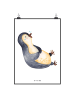 Mr. & Mrs. Panda Poster Pinguin Lachen ohne Spruch in Weiß