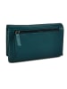 Greenburry Spongy Geldbörse Leder 15,5 cm petrol