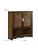 relaxdays 3tlg. Badschrank-Set in Braun