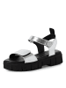 Tamaris Plateau Sandaletten in Silber