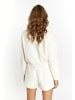 faina Damen Boucé Jacke Mit Strass-Steinen in Wollweiss