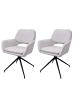 MCW 2er-Set Esszimmerstuhl Bouclé N74, Creme