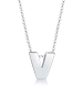 Elli Halskette 925 Sterling Silber Buchstabe, Buchstabe - V in Silber