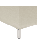 Beliani Ottomane OSLO in Beige/Silber - (W) 95 x (H) 46 x (L) 71 cm
