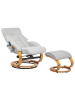 Beliani 2-tlg Massagestuhl FORCE in Grau/Braun