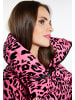 faina Damen Steppjacke Mit Leo-Print in Pink Leo