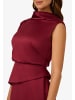 Adrianna Papell Langes Abendkleid Satin Crepe Dress in Crimson Haze