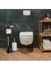 relaxdays WC Garnitur in Schwarz/ Natur - (B)30 x (H)66,5 x (T)20 cm