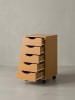 KADIMA DESIGN Rollcontainer 33x64x38cm Buche MDF-Holz, Bürocontainer