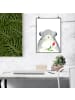 Mr. & Mrs. Panda Bild Chinchilla Blume Motiv ohne Spruch in Weiß
