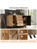 ABRIHOME Hohldesign Sideboard mit 5 Massivholzbeinen in Holzfarbe - 120*38*75cm