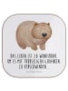 Mr. & Mrs. Panda Untersetzer Glas Wombat mit Spruch in Weiß