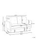 Beliani 2-Sitzer Sofa ETTRUM in Beige/Braun - (W) 149 x (H) 87 x (L) 84 cm