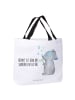 Mr. & Mrs. Panda Damen Shopper Elefant Seifenblasen mit Spruch in Weiß