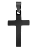 Adeliás Unisex Anhänger – Kreuz Kreuzanhänger aus Edelstahl in schwarz