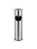relaxdays Standaschenbecher in Silber - (H)56 x Ø 15 cm