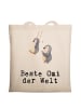 Mr. & Mrs. Panda Shopping Tasche Pinguin Beste Omi der Welt mit ... in Creme