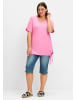 sheego Kurzarmshirt in blumiges pink
