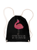 Mr. & Mrs. Panda rucksack beutel Flamingo Stolz mit Spruch in Schwarz