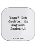 Mr. & Mrs. Panda Untersetzer Gläser Spruch Yoga Humor mit Spruch in Weiß