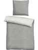 Biberna buntgewebt, Melange-Flanell Wendebettwäsche in sturmgrau
