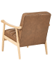 Beliani Sessel LEKNES in Braun - (W) 62 x (H) 79 x (L) 74 cm