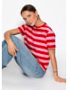 SASSYCLASSY T-Shirt mit Blockstreifen in Rot